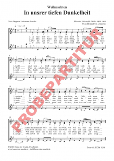 In unsrer tiefen Dunkelheit (Chorpartitur FCh)