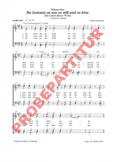 Du kommst zu uns so still uns leise - MCh Chorpartitur