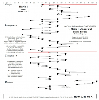 Beispielseiten der Veeh-Harfen®-Notenmappe „Meine Hoffnung und meine Freude“