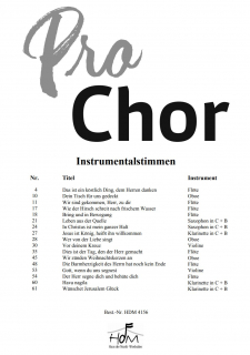 Pro-Chor Instrumentalstimmen