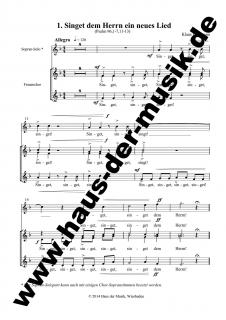 Singet dem Herrn Chorpartitur Frauenchor
