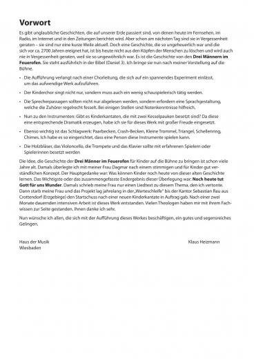 Die drei Männer im Feuerofen Trompete in C