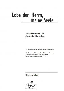 Lobe den Herrn, meine Seele (dreistimmig) Chorpartitur