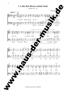 Lobe den Herrn, meine Seele (dreistimmig) Chorpartitur