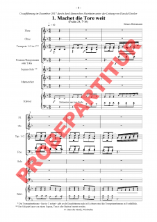 Machet die Tore weit (Partitur)