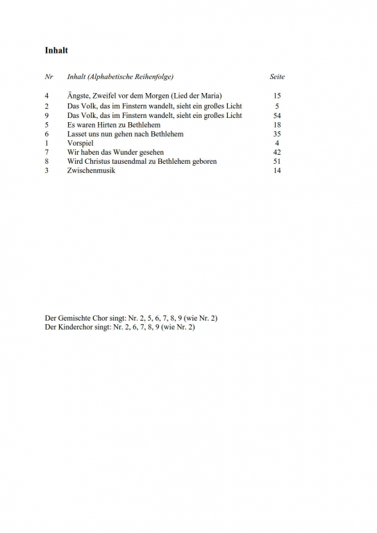 Lasset uns nun gehen Klavierauszug