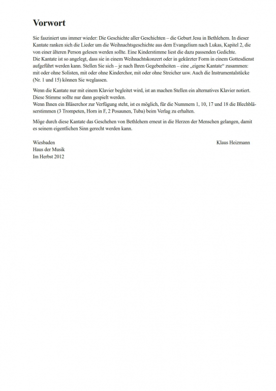 Das Wunder von Bethlehem - (Chorpartitur 3-stimmig)