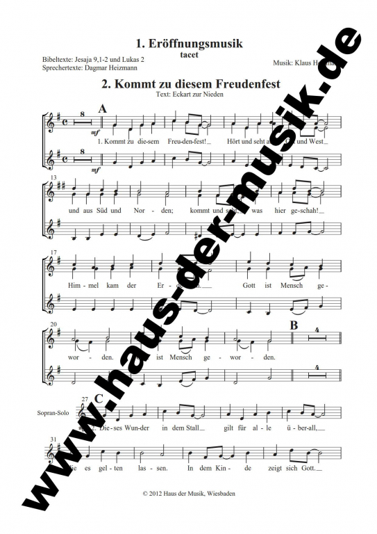 Das Wunder - (Chorpartitur FCh)