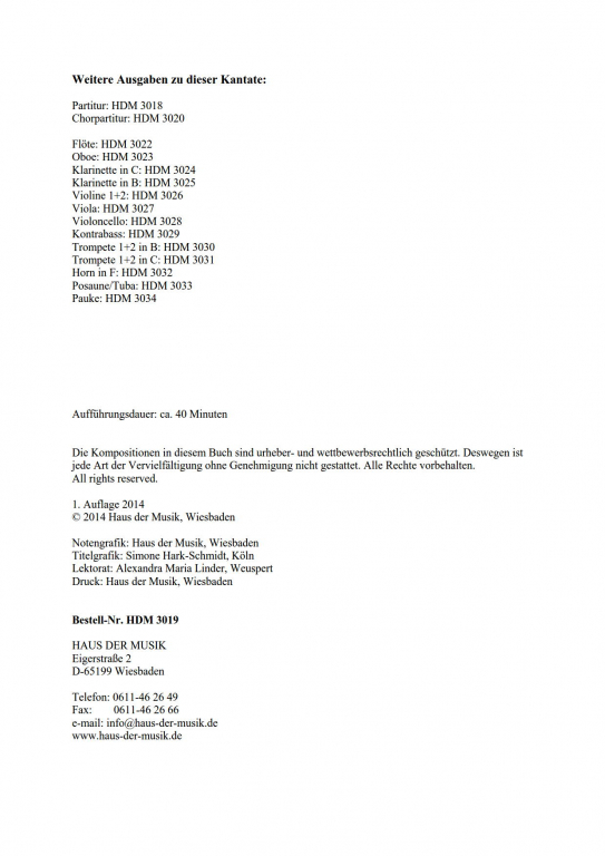 Singet dem Herrn Klavierauszug