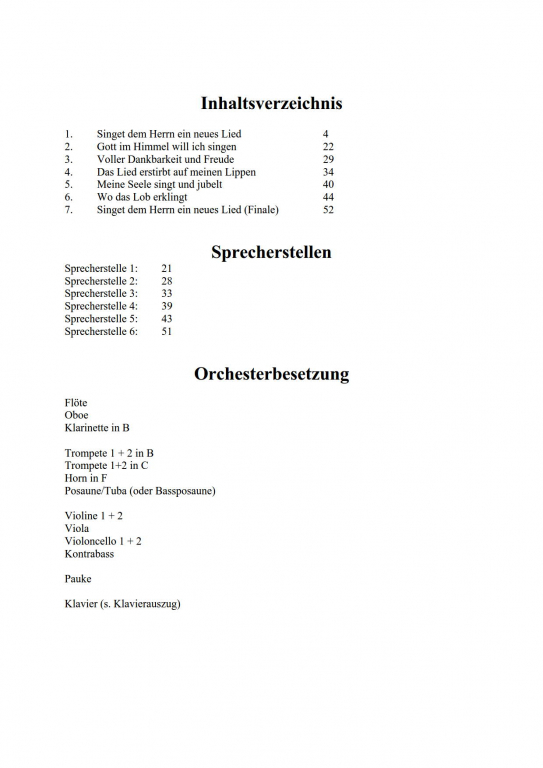 Singet dem Herrn Klavierauszug