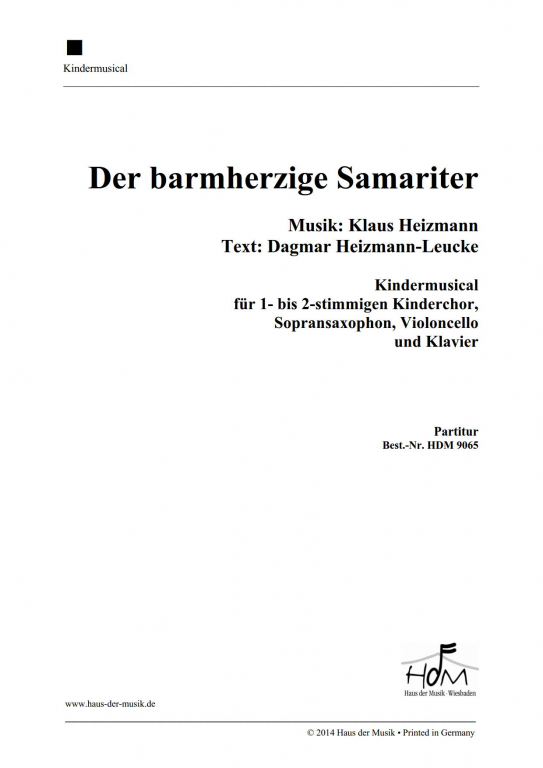 Der barmherzige Samariter - (Partitur)