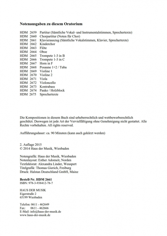 Macht hoch die Tür - (Klavierauszug)