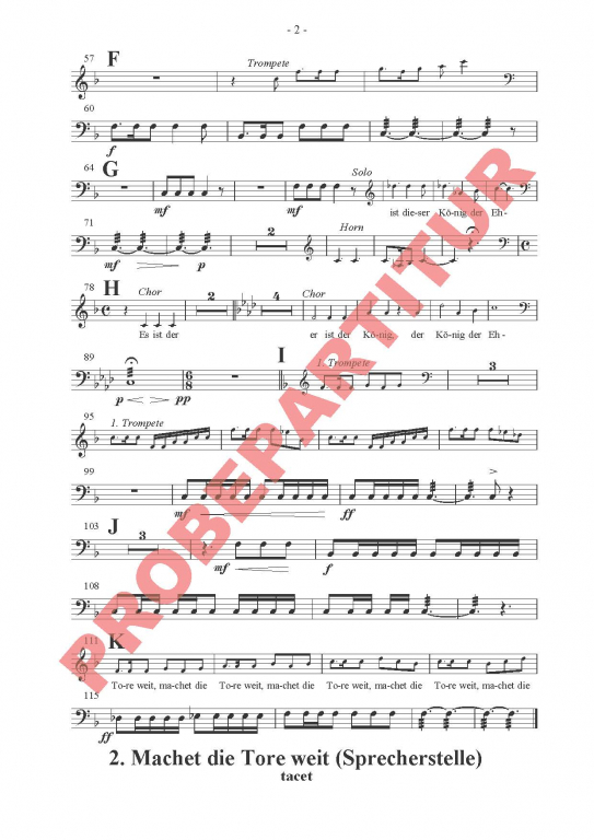 Macht hoch die Tür - (Pauke / Holzblock)