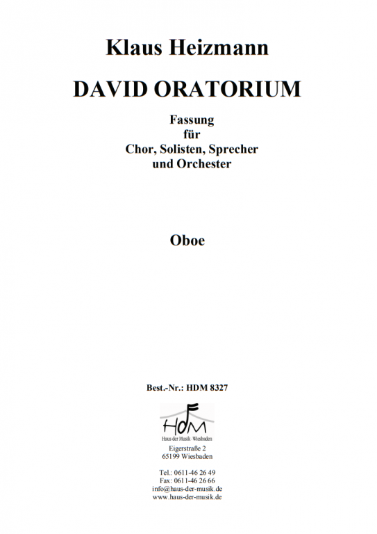 David - König, Sänger und Poet - (Oboe)