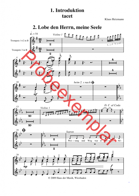 David - König, Sänger und Poet - (Trompete 1-3 in B)