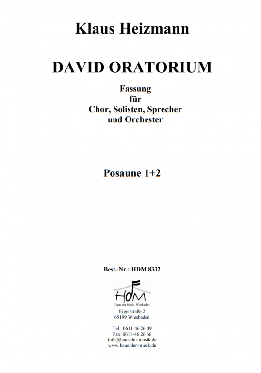David - König, Sänger und Poet - (Posaune 1-2)