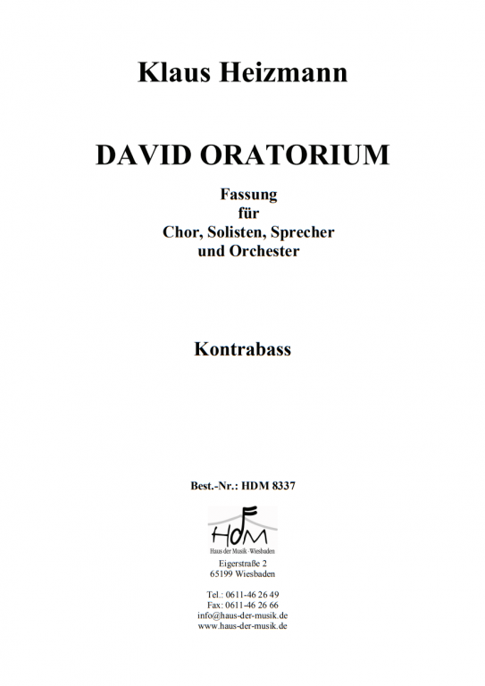 David - König, Sänger und Poet - (Kontrabass)