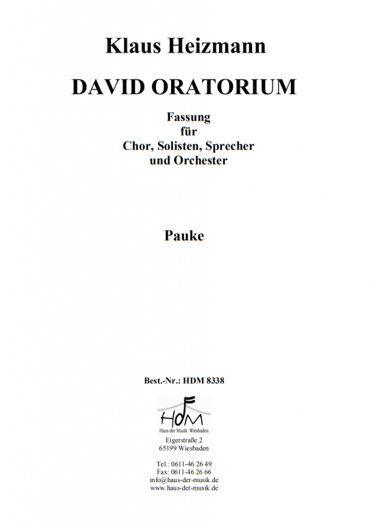 David - König, Sänger und Poet - (Pauke)