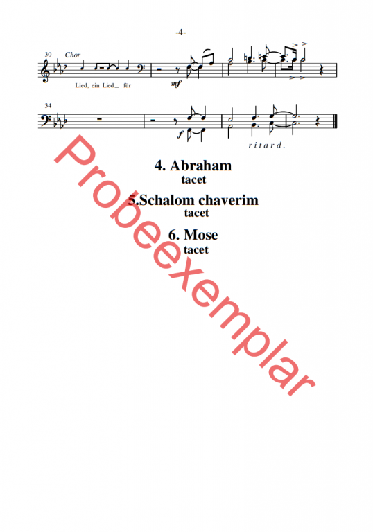 Israel Schalom - (Posaune 1+2)