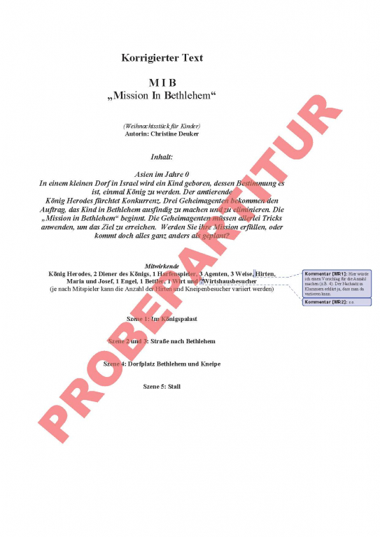 Mission in Bethlehem - (Textheft)