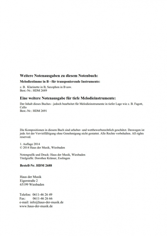 Faszinierende Melodien - (Ausgabe für hohe Melodieinstrumente)