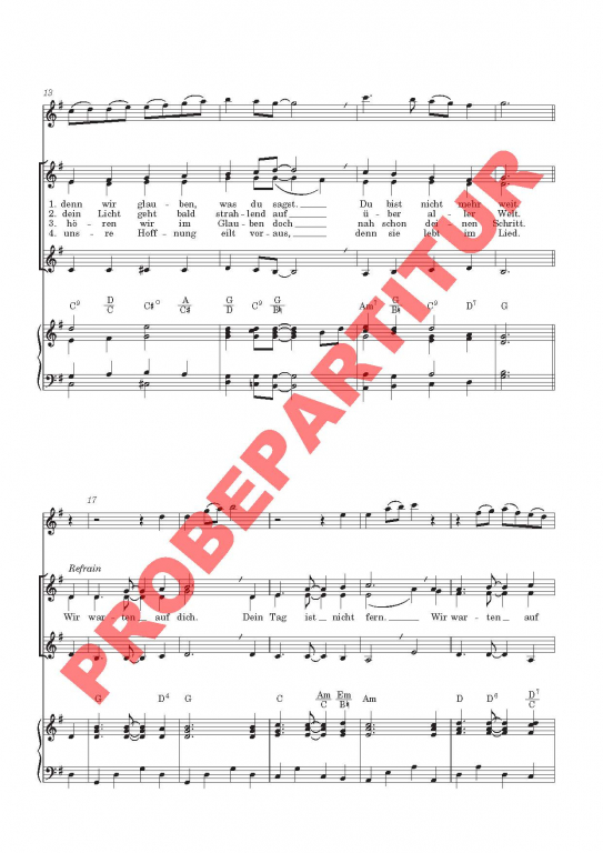 Herr, wir warten, dass du kommst (Partitur FCh)