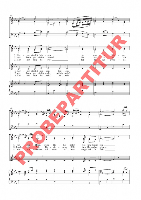 Wir freuen uns, es ist Advent (Partitur FCh)