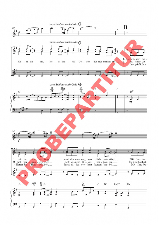 Hosianna! Schmückt den Weg (Partitur FCh)