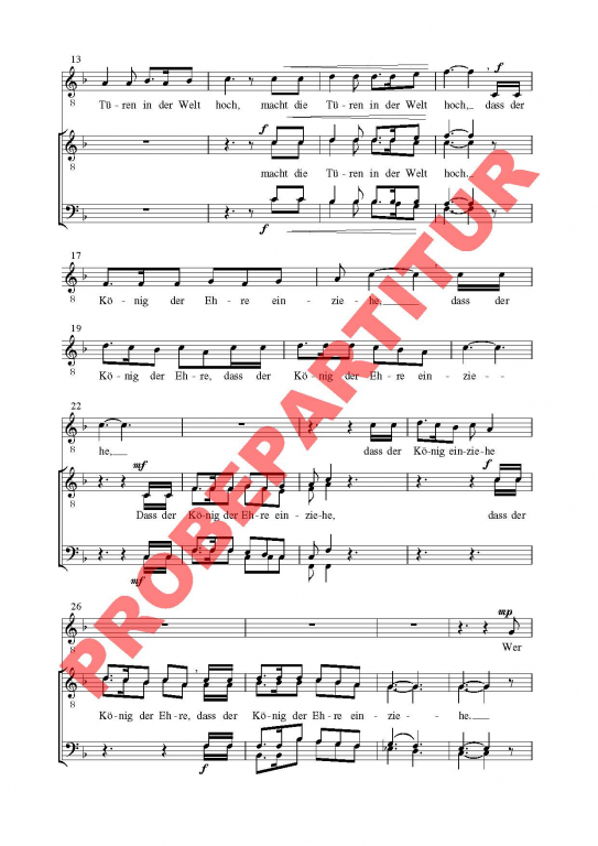 Machet die Tore weit - MCh Chorpartitur