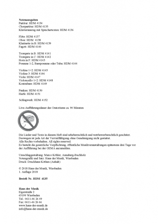 Paulus-Oratorium - Chorpartitur