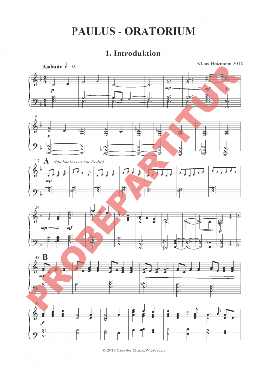 Paulus-Oratorium - Klavierauszug