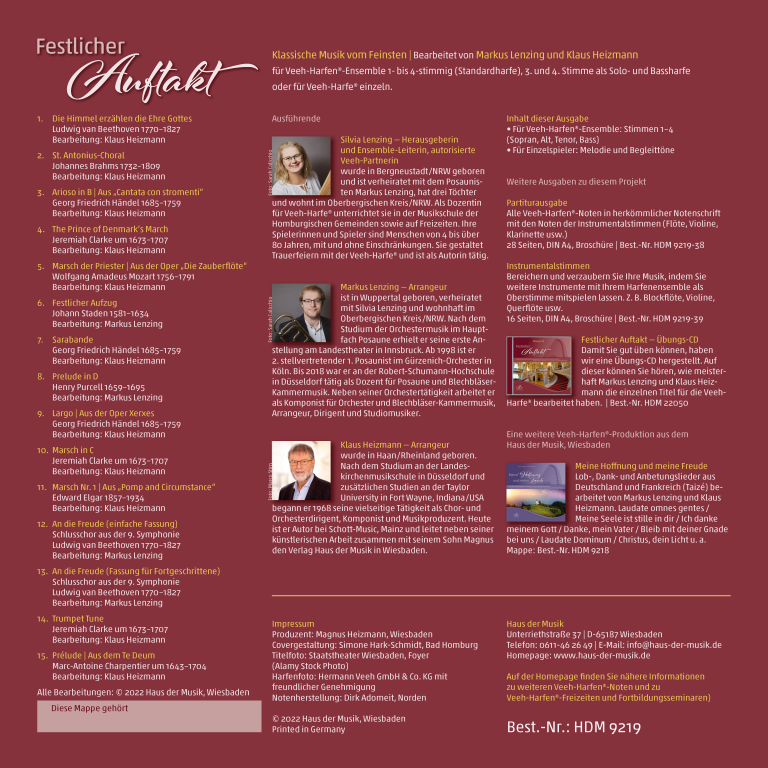 Festlicher Auftakt - Veeh-Harfen®-Mappe