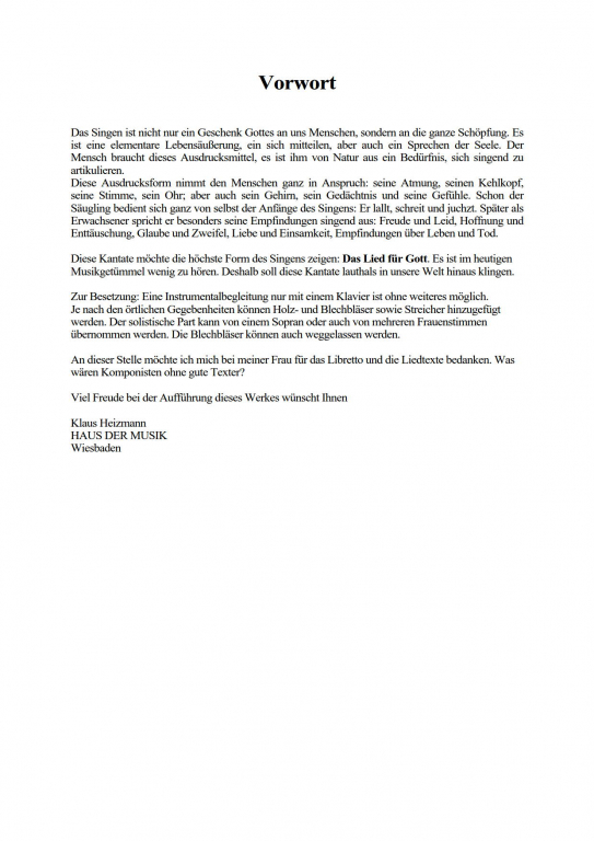 Singet dem Herrn Partitur Frauenchor