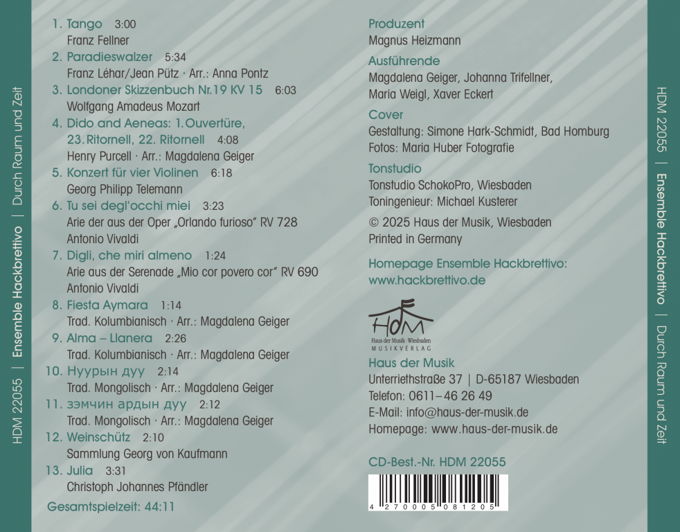 Ensemble Hackbrettivo: Durch Raum und Zeit