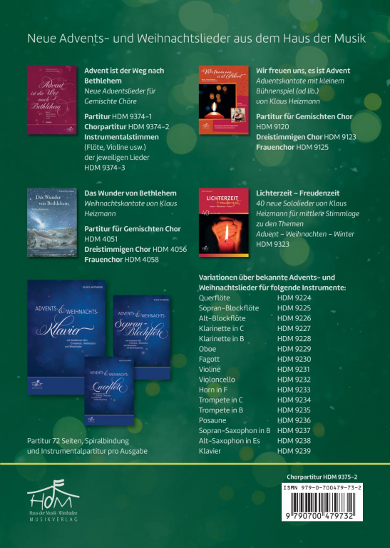 Klang der Weihnacht - Chorpartitur