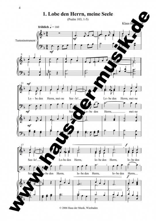 Lobe den Herrn, meine Seele (Partitur-SAM)