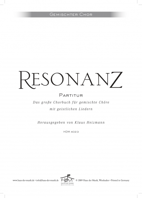 Resonanz - (Partitur)