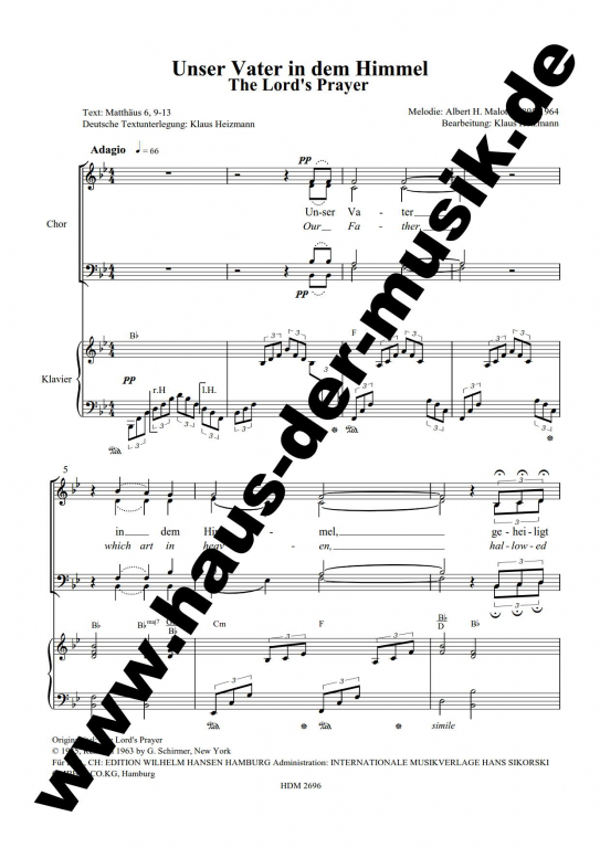 Unser Vater in dem Himmel - The Lord's Prayer (GCh)