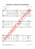 Kommt zu diesem Freudenfest FCh Chorpartitur
